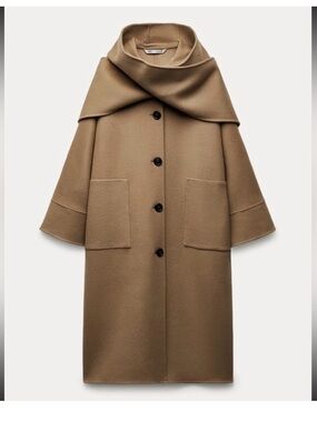 Zara Wool Camel Coat